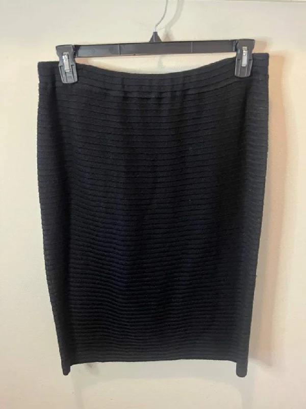 St. John Collection Knit Skirt Black Size 14 cashmere skirt soft