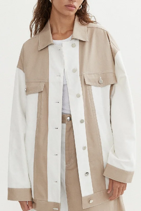 BLANCA Womens Quinn Jacket - Beige Herringbone Jacket Houndstooth Jacket Plaid Jacket BLANCA Womens Quinn Jacket - Beige Herringbone Jacket Houndstooth Jacket Plaid Jacket