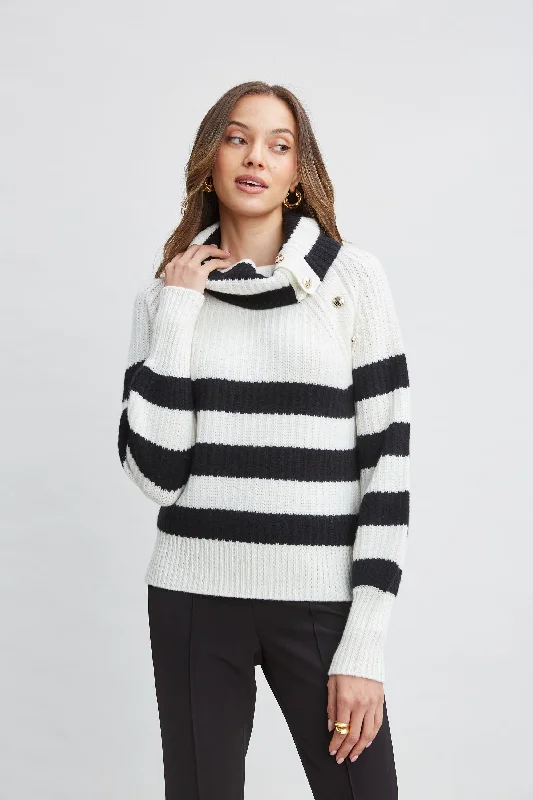 Cashmere Stripe Sweater Chenille Brocade Lace