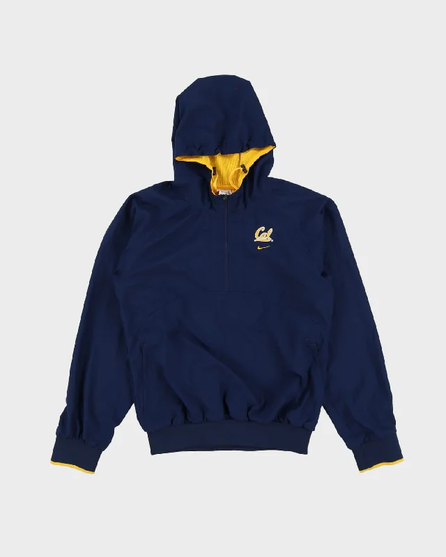 Vintage 90s Nike Blue Cal Half-Zip Hooded Anorak Rain Jacket - S Mesh Jacket Canvas Jacket Denim Jacket Vintage 90s Nike Blue Cal Half-Zip Hooded Anorak Rain Jacket - S Mesh Jacket Canvas Jacket Denim Jacket