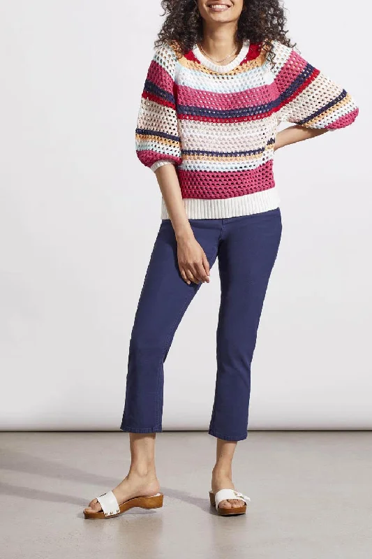 Tribal Striped Crochet Sweater 1711O-576-1401 Poppy Red - 1 ONLY SIZE X-SMALL - 20% OFF Fitted Loose Oversized Tribal Striped Crochet Sweater 1711O-576-1401 Poppy Red - 1 ONLY SIZE X-SMALL - 20% OFF Fitted Loose Oversized
