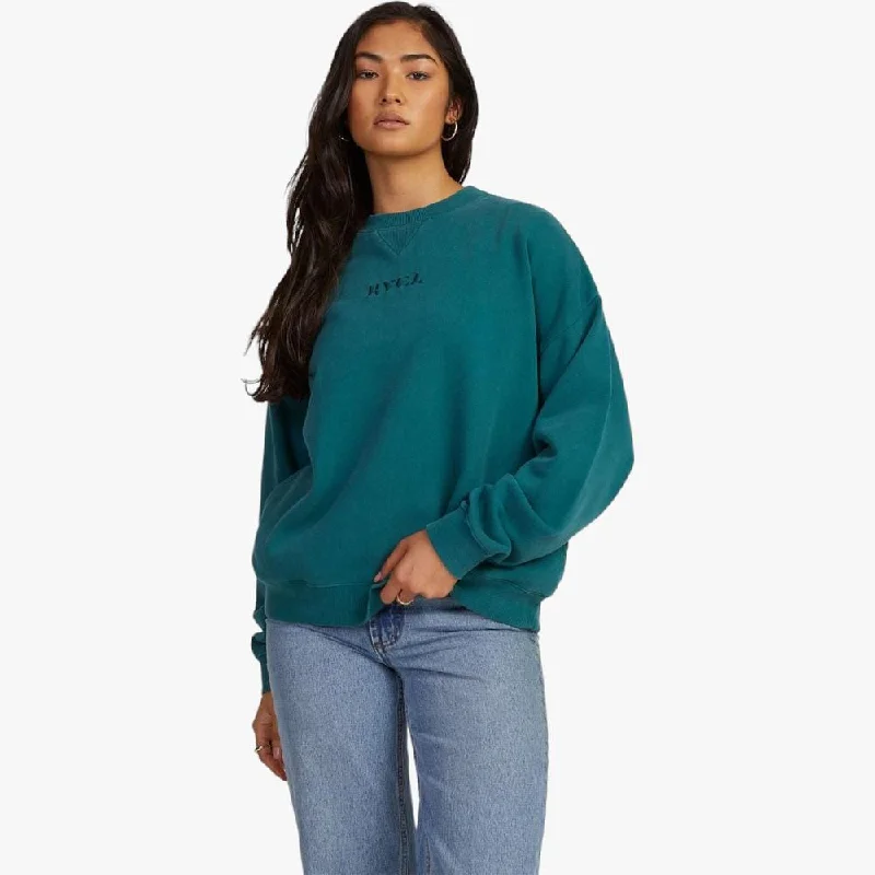 Rvca Womens Pocket Crew Sweater Atlantic Casual Formal Business