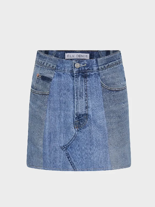 Denim Mini Skirt Light Blue lace skirt delicate