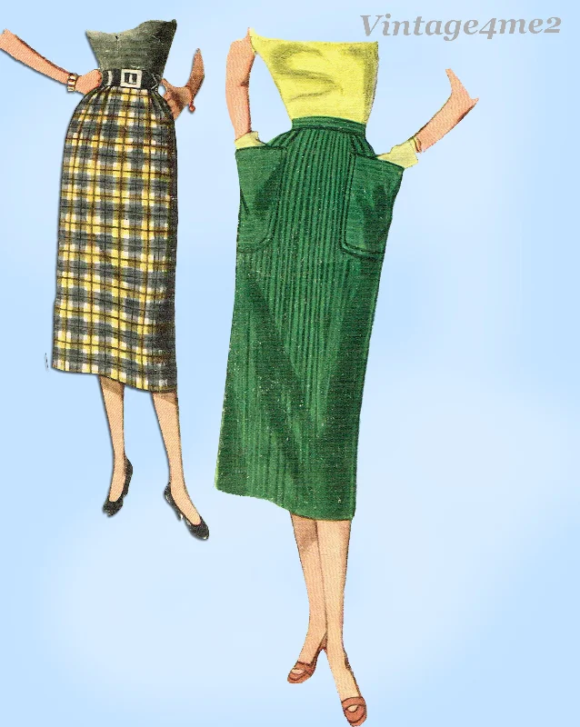 1950s Vintage Simplicity Sewing Pattern 4377 Misses Easy Day Skirt Sz 25 W chiffon skirt flowing 1950s Vintage Simplicity Sewing Pattern 4377 Misses Easy Day Skirt Sz 25 W chiffon skirt flowing