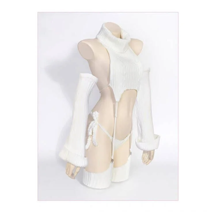 cos backless sweater   KF11248 Open Front Closed Front Wrap Front