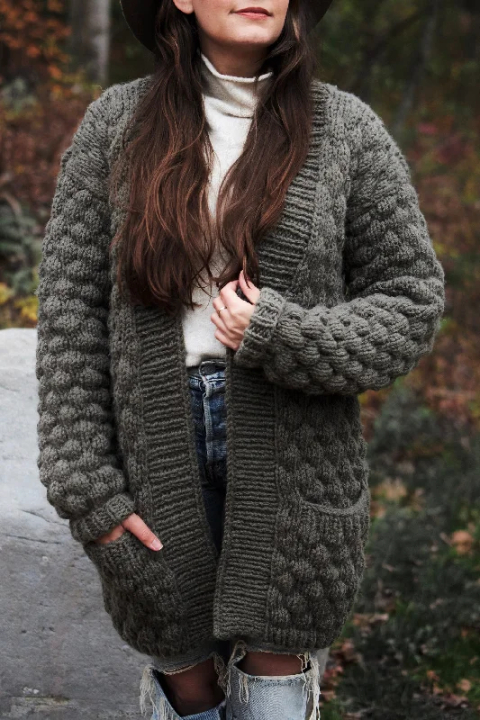 Knit Kit - Quilted Sweater Coat Fleece Sweater Nylon Polyester
