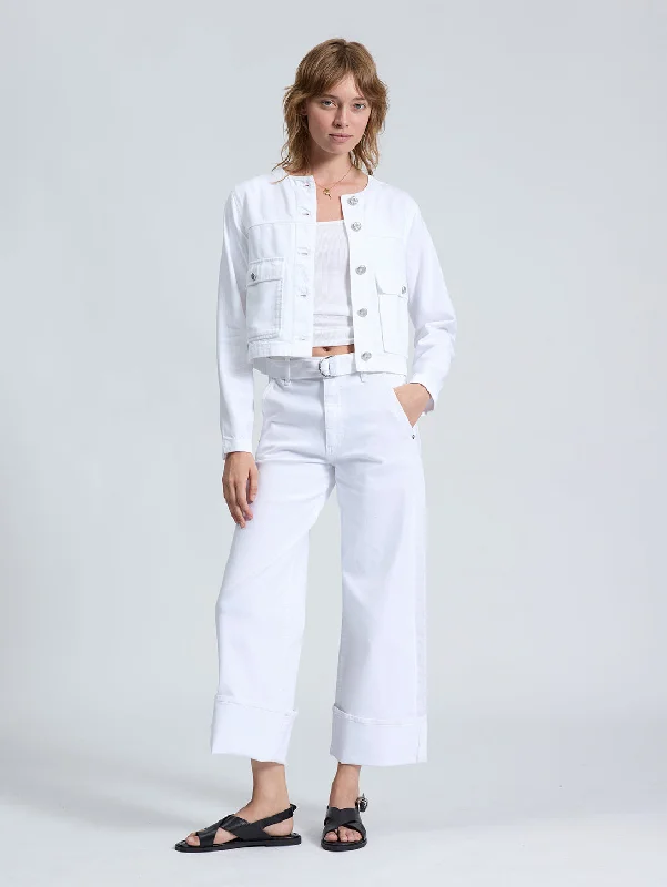 Featherweight Drew Jacket - Optic White Trench Coat Raincoat Waterproof Jacket