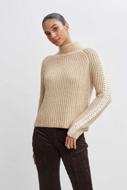 Whipstitch Cotton Wool Sweater Boat Neck Shawl Collar Notched Collar