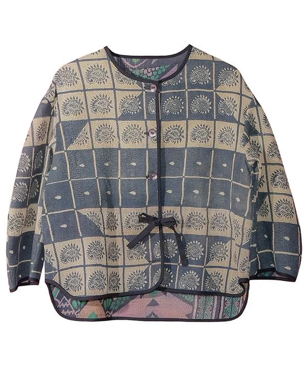 Rally Quilted Jacket 25S710AT Notch Collar Peter Pan Collar Cowl Neck