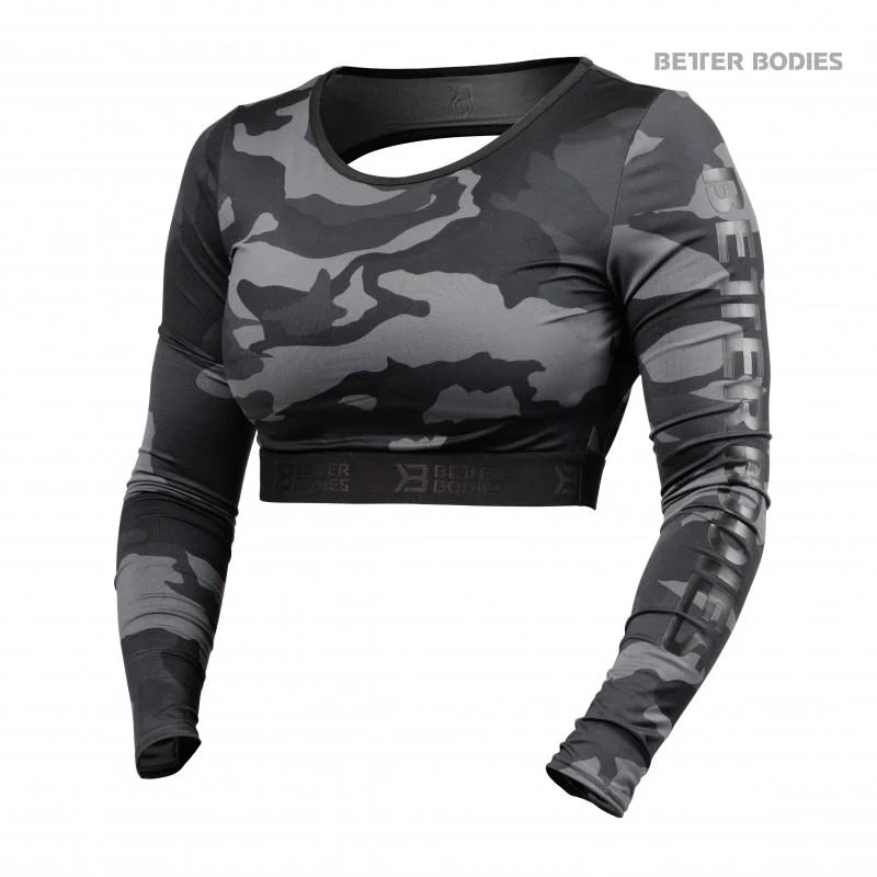 Better Bodies Chelsea Cropped L-S - Dark Camo