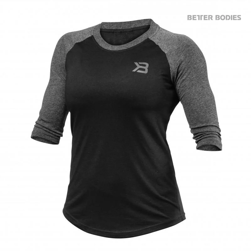 Better Bodies Womens Baseball Tee - Black