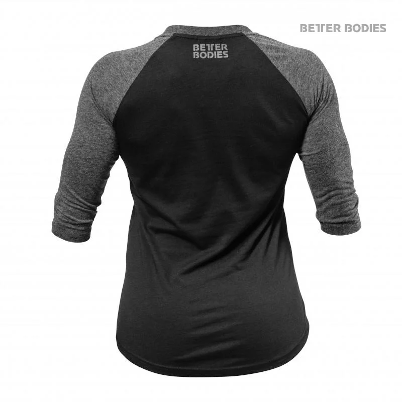 Better Bodies Womens Baseball Tee - Black