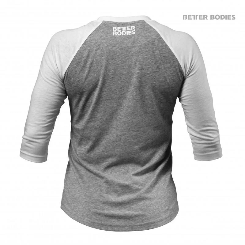 Better Bodies Womens Baseball Tee - Greymelange