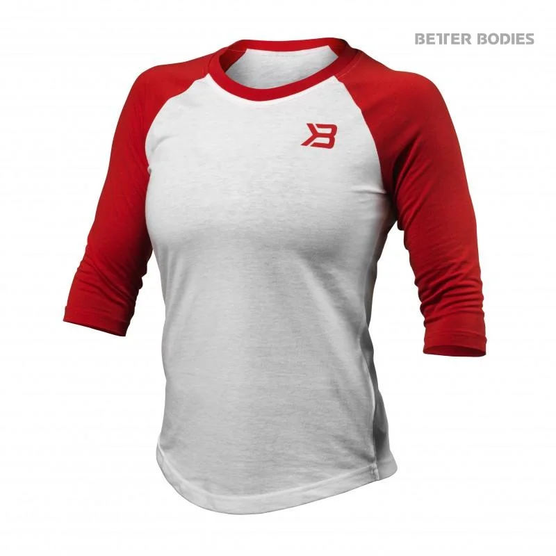 Better Bodies Womens Baseball Tee - Scarlet Red