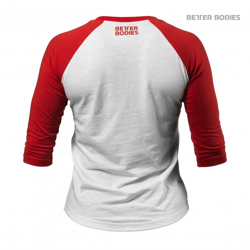 Better Bodies Womens Baseball Tee - Scarlet Red