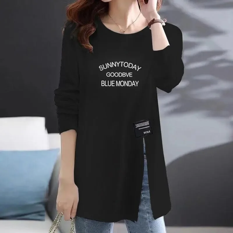 Classic Letter Print Long Sleeve Tee