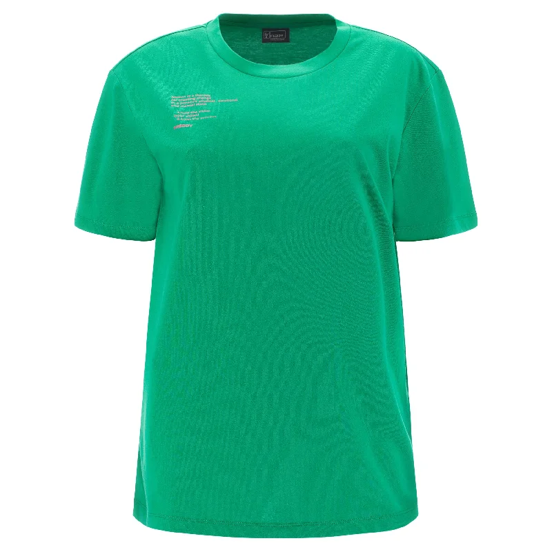 Freddy T-shirt da donna in cotone e stampa lettering S3WGZT4 V87 bright green