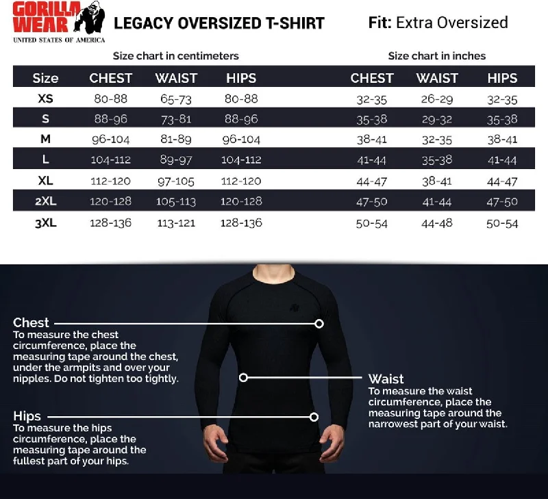 Gorilla Wear Legacy Oversized T-Shirt - Black