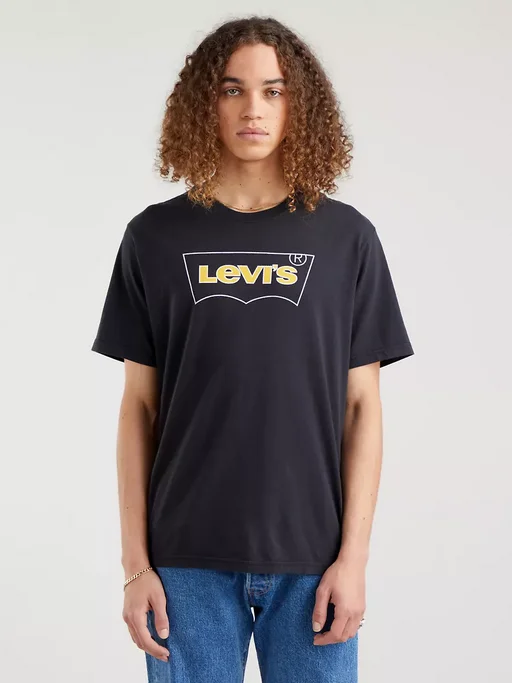 Levi's T-shirt Girocollo con Logo vestibilità comoda 161430474 caviar-black