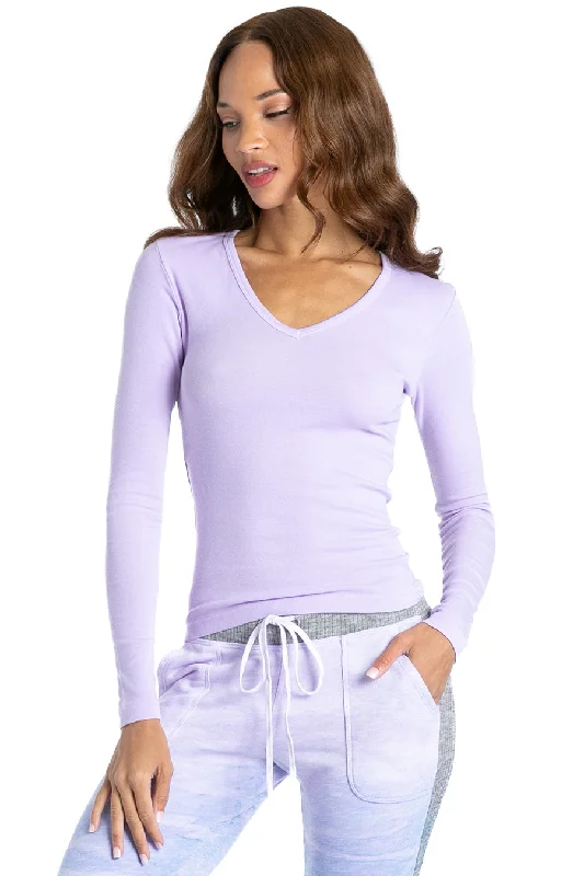 Long Sleeve V-Neck Fitted T