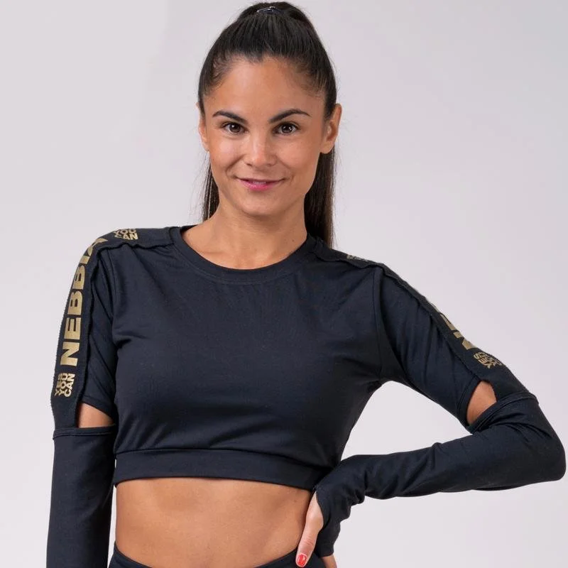 Nebbia Honey Bunny Crop Top 821- Black