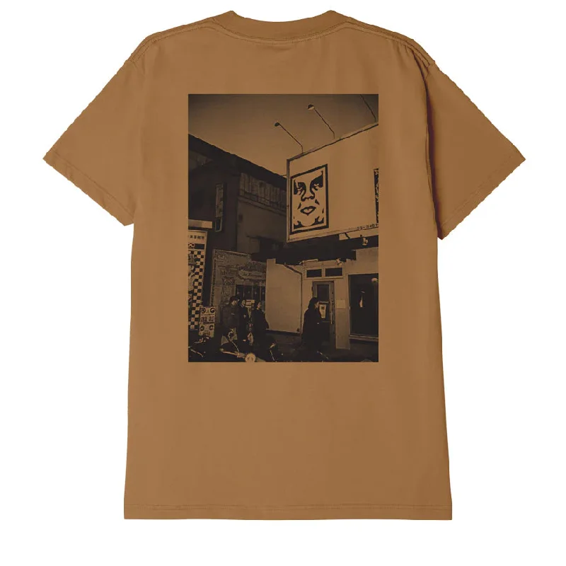 Obey T-shirt manica corta da uomo Hong Kong Photo Classic 165263410 marrone