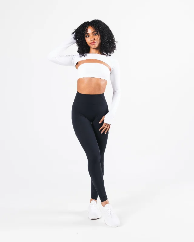 Aura Shrug LS - White