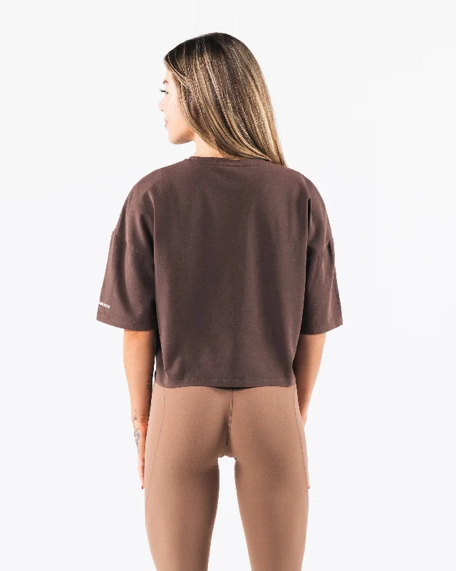 Wolf Crop Tee - Cashmere