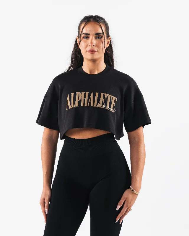 Republic Crop Tee - Black