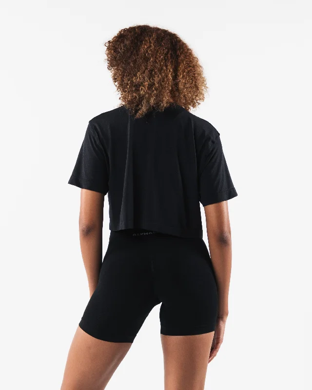 Wolf Head Airtech SS Crop - Black