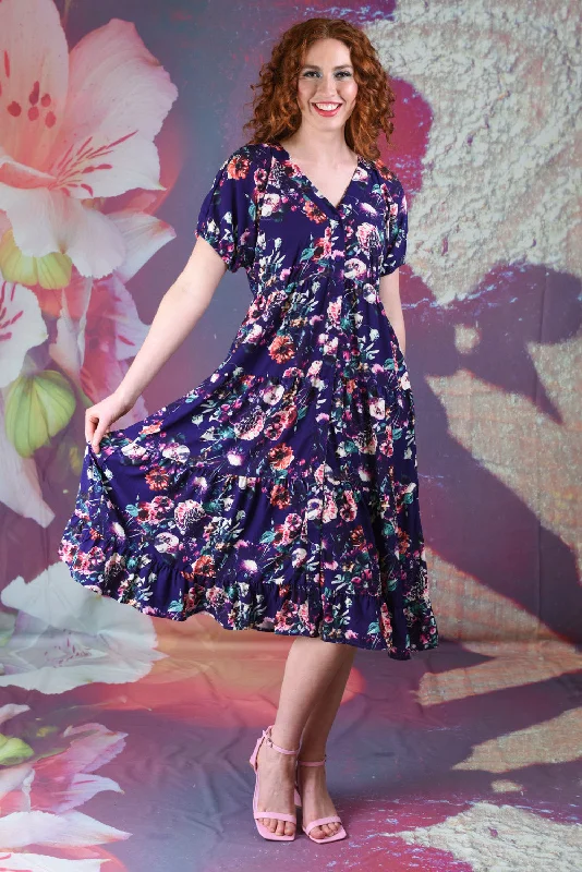 Corsica Magic Dress - Bouquet Indigo