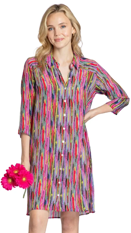 Multi Colour Striped Shirt Dress. Style APNY563PB381D