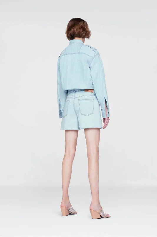 Stella McCartney Denim Playsuit - Pale Blue