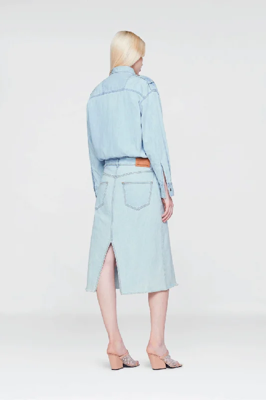 Stella McCartney Denim Shirt Dress - Pale Blue