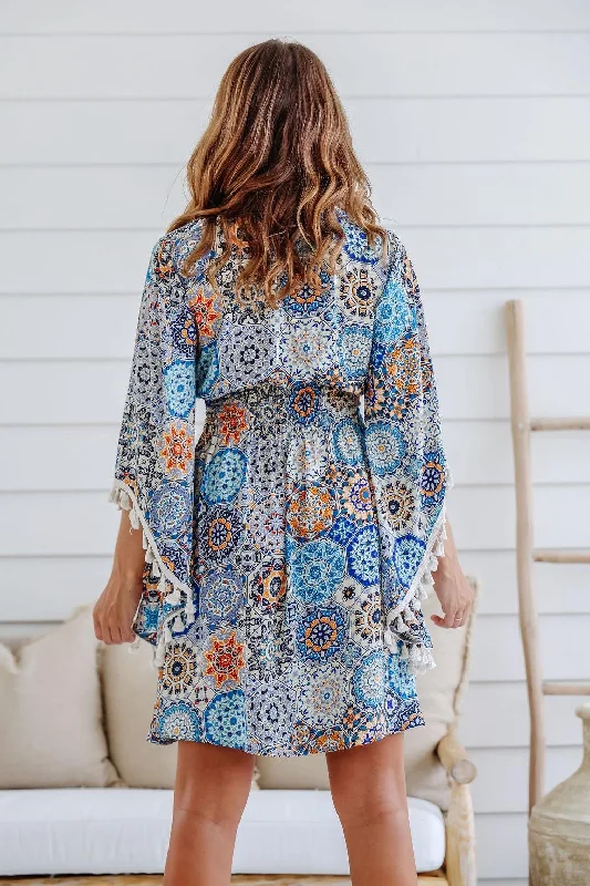 Silky Boho Tuscany Goddess Dress