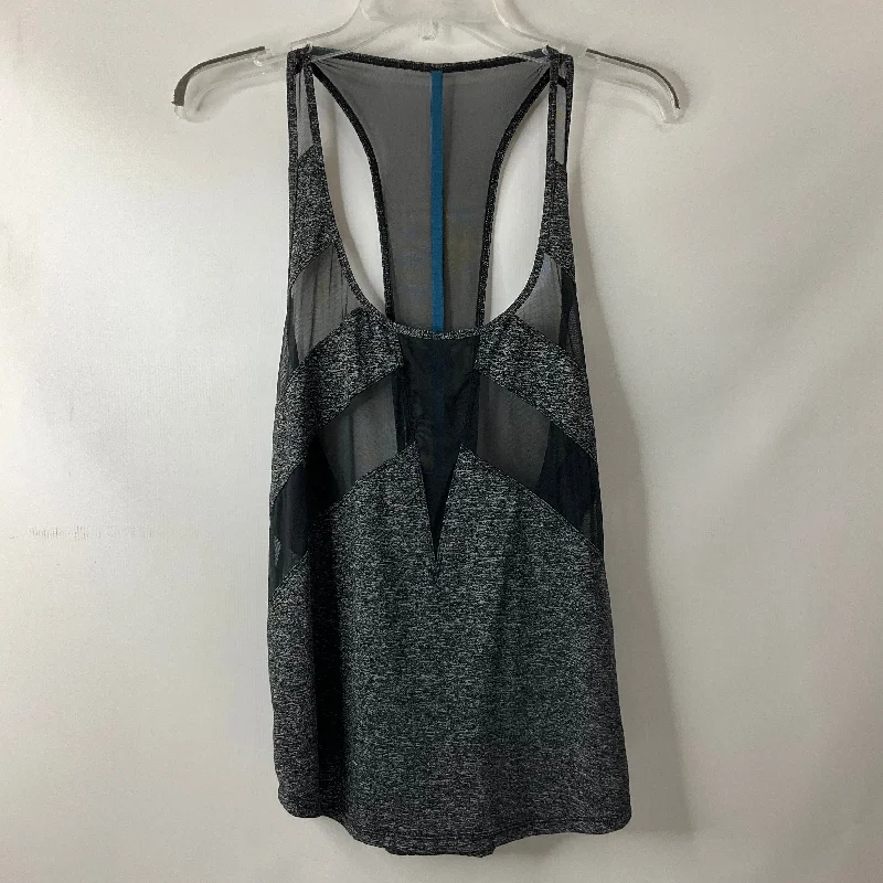 Athletic Tank Top By Lululemon In Black & Grey, Size: 8