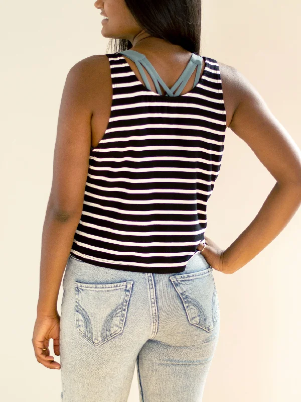 CorePower Stripe Cropped Tank