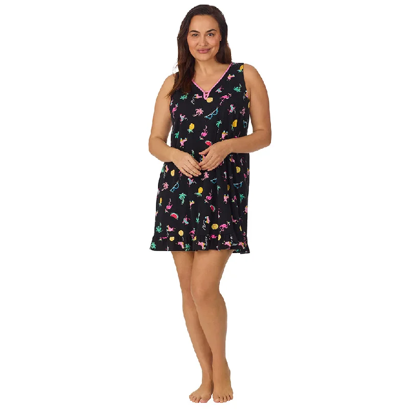 Cotton-Blend Sleeveless Chemise PLUS