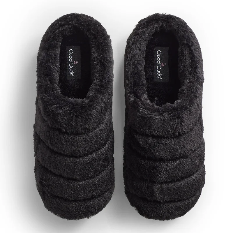 Faux Fur Puff Clog Slipper