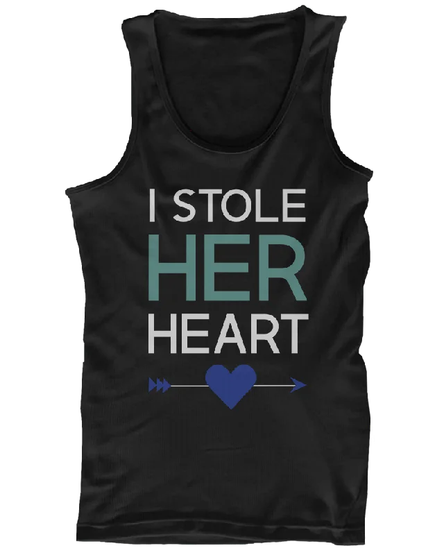 I Stole Her Heart, So I'm Stealing His Funny Matching Couple Tank Tops