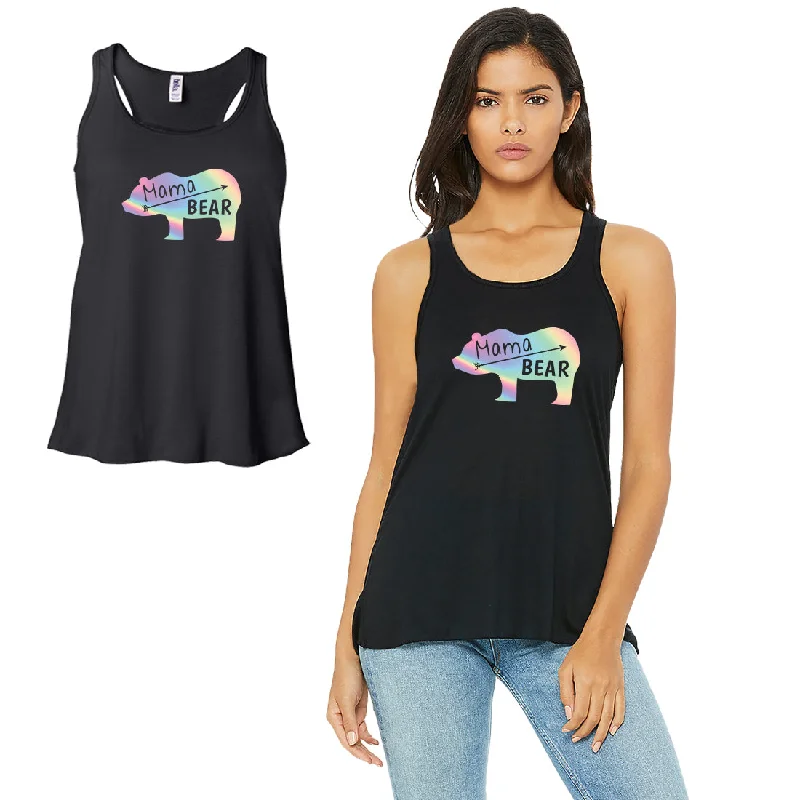 Mama Bear-SPECTRUM Work Out Womens Black Tank Top