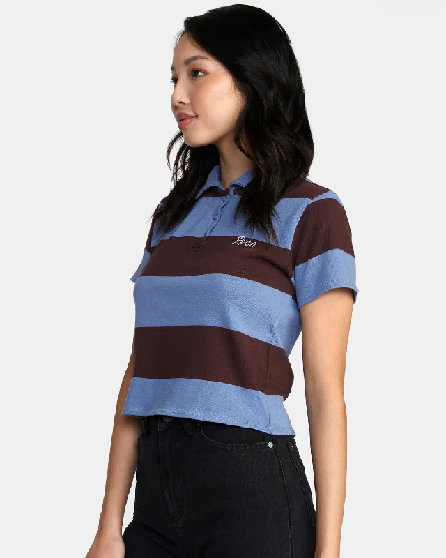 Replay Cropped Polo Tee - Infinity Blue