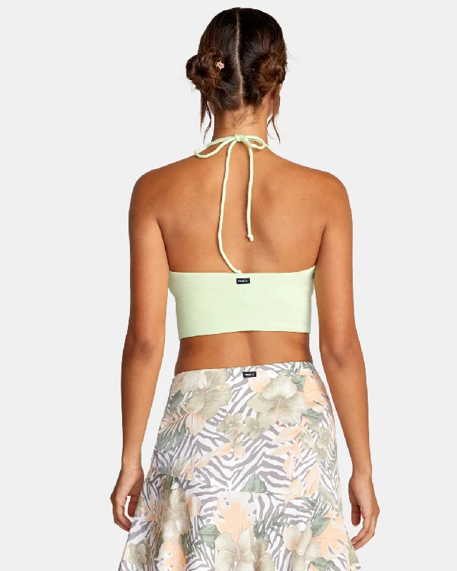 Sabrina Halter Top - Lime Twist