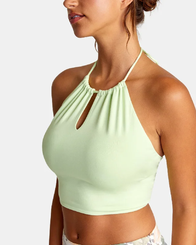 Sabrina Halter Top - Lime Twist