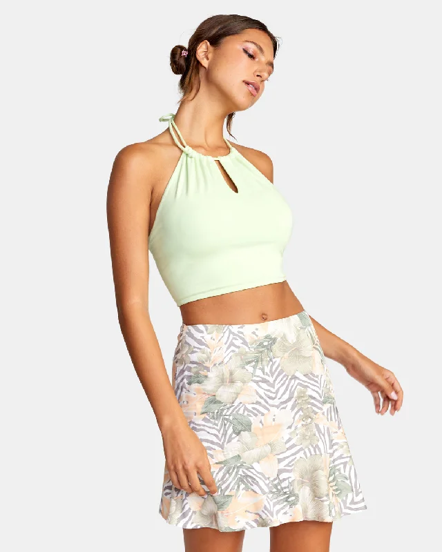 Sabrina Halter Top - Lime Twist