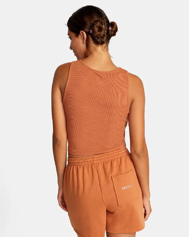 Test Drive Cropped Tank Top - Amber