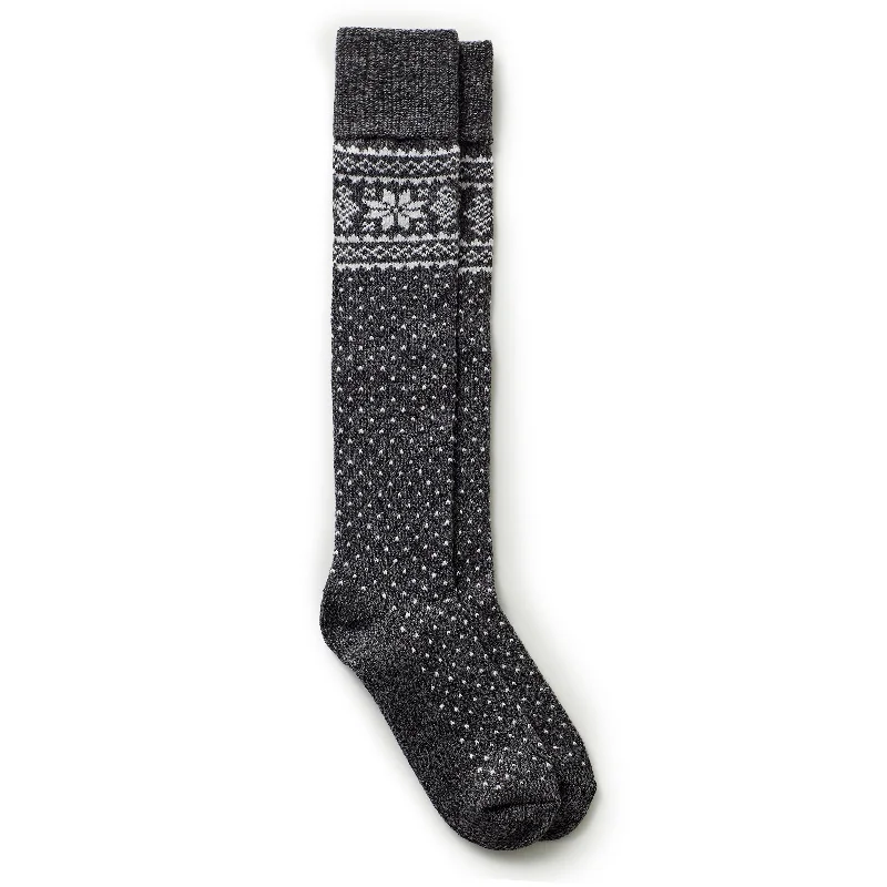 Turncuff Tonal Snowflake Knee High Sock