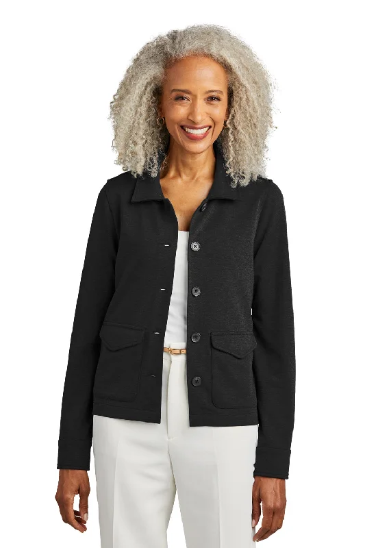 Brooks Brothers Womens Button Down Jacket - Heather Black