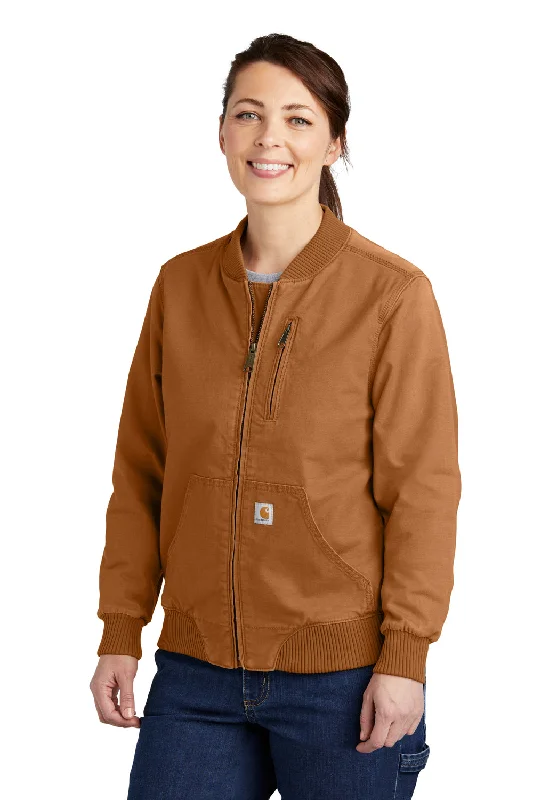 Carhartt Womens Crawford Rugged Flex Full Zip Jacket - Carhartt Brown