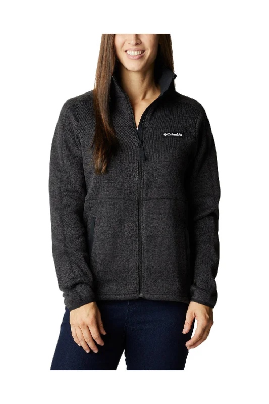 Columbia Womens Sweater Weather Full Zip Jacket - Heather Black